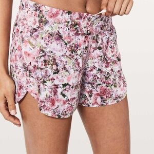 lululemon athletica Floral Athletic Shorts - Pink and White
